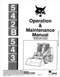 BOBCAT 542B, 543 LOADER OPERATION AND MAINTENANCE MANUAL 6720184 PDF