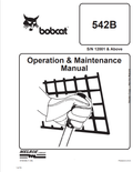 BOBCAT 542B LOADER OPERATION AND MAINTENANCE MANUAL 6720358 PDF