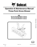 BOBCAT 54, 66, 72 THREE-POINT SNOWBLOWER OPERATION AND MAINTENANCE MANUAL 6986931 PDF