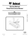 BOBCAT 54, 66, 72 THREE-POINT SNOWBLOWER SERVICE MANUAL 6989506 PDF