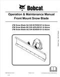 BOBCAT 54, 69, 84 FRONT MOUNT SNOW BLADE OPERATION AND MAINTENANCE MANUAL 6990473 PDF