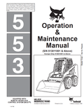BOBCAT 553 LOADER OPERATION AND MAINTENANCE MANUAL 6724696 PDF