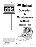 BOBCAT 553 LOADER OPERATION AND MAINTENANCE MANUAL 6901823 PDF
