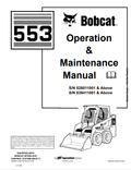 BOBCAT 553 LOADER OPERATION AND MAINTENANCE MANUAL 6902827 PDF
