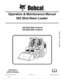 BOBCAT 553 SKID STEER LOADER OPERATION AND MAINTENANCE MANUAL 6904701 PDF