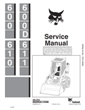 BOBCAT 600, 600D, 610, 611 LOADER SERVICE MANUAL 6556276 PDF