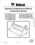 BOBCAT 60, 66, 74, 84 INCH, 62, 68, 74, 80LP, 84LP COMBINATION BUCKET OPERATION AND MAINTENANCE MANUAL 6902659 PDF
