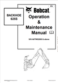 BOBCAT 625S BACKHOE OPERATION AND MAINTENANCE MANUAL 6986828 PDF