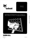 BOBCAT 641 LOADER OPERATOR MANUAL 6556850 PDF
