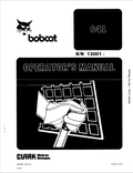 BOBCAT 641 LOADER OPERATOR MANUAL 6566561 PDF