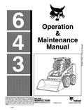 BOBCAT 643 LOADER OPERATION AND MAINTENANCE MANUAL 6566708 PDF