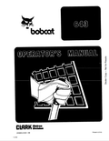 BOBCAT 643 LOADER OPERATOR MANUAL 6556854 PDF