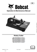 BOBCAT 66, 66HF, 72, 72HF, 80 ROTARY CUTTER OPERATION AND MAINTENANCE MANUAL 6990844 PDF