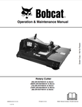 BOBCAT 66, 66HF, 72, 72HF, 80 ROTARY CUTTER OPERATION AND MAINTENANCE MANUAL 6990844 PDF