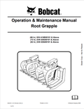 BOBCAT 66, 72, 82 INCH ROOT GRAPPLE OPERATION AND MAINTENANCE MANUAL 6904854 PDF