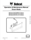 BOBCAT 68, 80, 90 DOZER BLADE OPERATION AND MAINTENANCE MANUAL 6900819 PDF