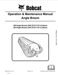 BOBCAT 68, 84 ANGLE BROOM OPERATION AND MAINTENANCE MANUAL 6900597 PDF