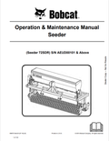 BOBCAT 72SDR SEEDER OPERATION AND MAINTENANCE MANUAL 6987212 PDF