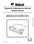 BOBCAT 72WB, 90WB WHISKER BROOM OPERATION AND MAINTENANCE MANUAL 6901160 PDF