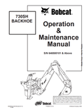 BOBCAT 730SH BACKHOE OPERATION AND MAINTENANCE MANUAL 6900923 PDF