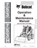 BOBCAT 753, 753H LOADER OPERATION AND MAINTENANCE MANUAL 6722905 PDF
