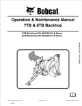 BOBCAT 7TB AND 8TB BACKHOE OPERATION AND MAINTENANCE MANUAL 6987138 PDF