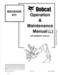 BOBCAT 811 BACKHOE OPERATION AND MAINTENANCE MANUAL 6900404 PDF
