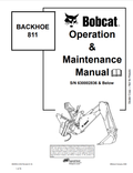 BOBCAT 811 BACKHOE OPERATION AND MAINTENANCE MANUAL 6902594 PDF
