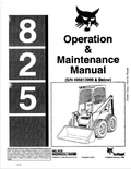 BOBCAT 825 LOADER OPERATION AND MAINTENANCE MANUAL 6549634 PDF