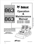 BOBCAT 863, 863 HIGH FLOW OPERATION AND MAINTENANCE MANUAL 6900373 PDF