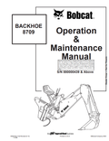BOBCAT 8709 BACKHOE OPERATION AND MAINTENANCE MANUAL 6900406 PDF
