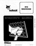 BOBCAT 913 BACKHOE OPERATOR MANUAL 6566996 PDF