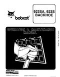 BOBCAT 923SA, 923S BACKHOE OPERATION AND MAINTENANCE MANUAL 6570937 PDF