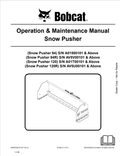 BOBCAT 94, 94R, 120, 120R SNOW PUSHER OPERATION AND MAINTENANCE MANUAL 6904233 PDF