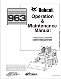 BOBCAT 963 LOADER OPERATION AND MAINTENANCE MANUAL 6900792 PDF