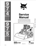 BOBCAT 974, 975 LOADER SERVICE MANUAL 6556214 PDF