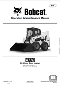 BOBCAT A770 ALL WHEEL STEER LOADER OPERATION AND MAINTENANCE MANUAL 6990061 PDF