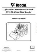 BOBCAT A770 ALL WHEEL STEER LOADER OPERATION AND MAINTENANCE MANUAL 6990114 PDF