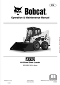 BOBCAT A770 ALL WHEEL STEER LOADER OPERATION AND MAINTENANCE MANUAL 7253838 PDF