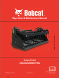BOBCAT AG 2, 3 QT, 2.45M FORGED GRAPPLE BUCKET INDUSTRIAL GRAPPLE OPERATION AND MAINTENANCE MANUAL 7328993 PDF