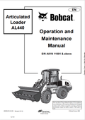 BOBCAT AL440 ARTICULATED LOADER OPERATION AND MAINTENANCE MANUAL 4900054 PDF