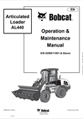 BOBCAT AL440 ARTICULATED LOADER OPERATION AND MAINTENANCE MANUAL 4900082 PDF