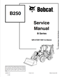 BOBCAT B250 BACKHOE LOADER SERVICE MANUAL 6903864 PDF