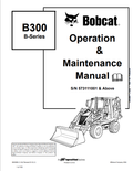 BOBCAT B300 B-SERIES LOADER BACKHOE OPERATION AND MAINTENANCE MANUAL 6903386 PDF