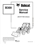 BOBCAT B300 BACKHOE LOADER SERVICE MANUAL 6901906 PDF