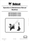 BOBCAT B32S, B32V, B35S, B35V BACKHOE OPERATION AND MAINTENANCE MANUAL 7398835 PDF
