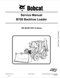 BOBCAT B700 BACKHOE LOADER SERVICE MANUAL 7286756 PDF