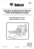 BOBCAT B730, B750 BACKHOE LOADER OPERATION AND MAINTENANCE MANUAL 7306285 PDF