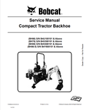 BOBCAT BH66, BH76, BH86, BH86-5 COMPACT TRACTOR BACKHOE SERVICE MANUAL 7376989 PDF