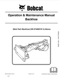 BOBCAT BOB-TACH BACKHOE OPERATION AND MAINTENANCE MANUAL 6901671 PDF
